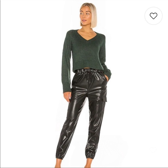 Lovers + Friends Pants - Lovers + Friends Chase Cargo Jogger Leather